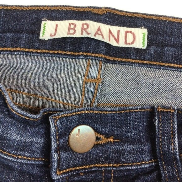 J Brand Womens Dark Wash Skinny Jeans Size 28  Made In USA - Picture 8 of 11